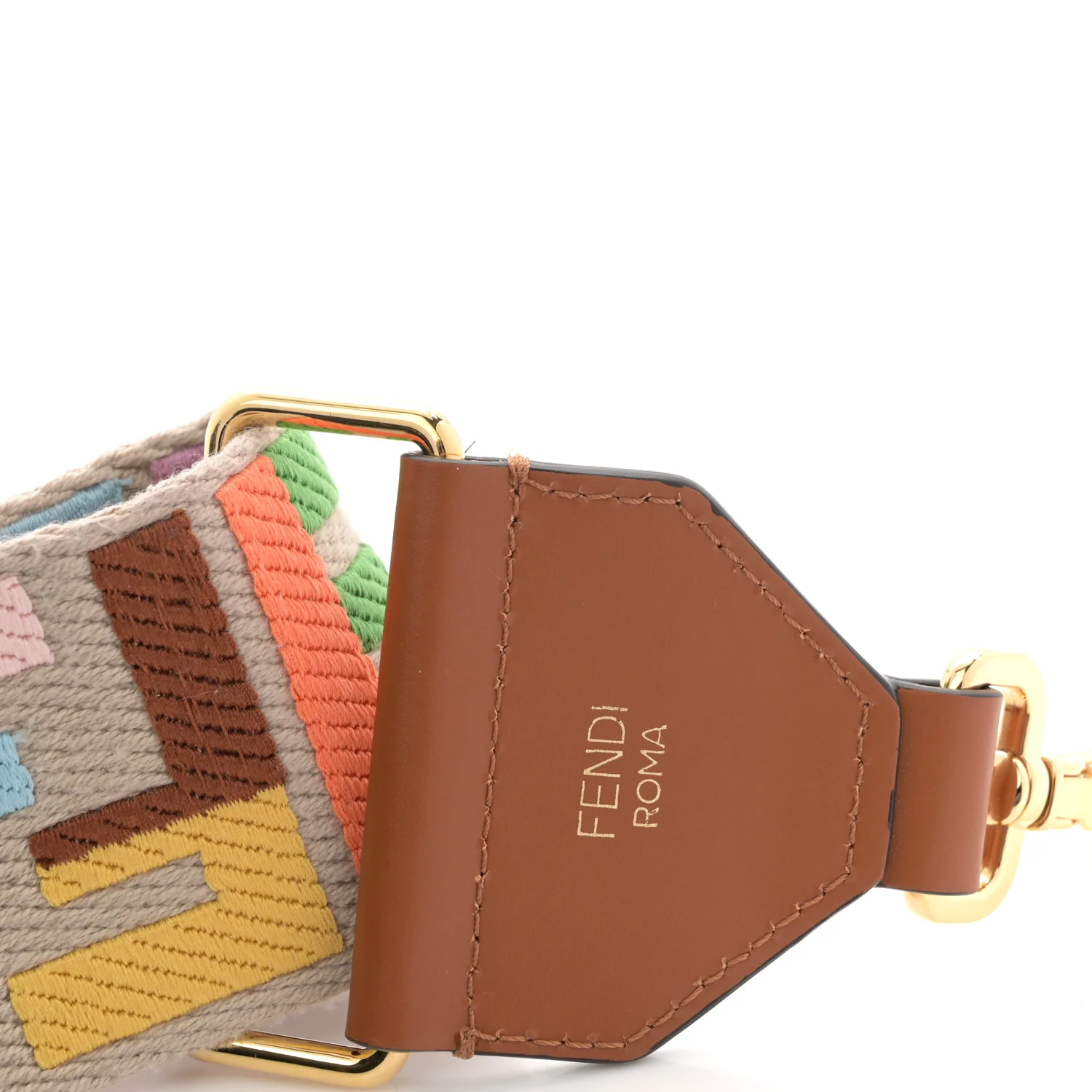 Canvas Calfskin FF 1974 Adjustable Strap You Multicolor Cuoio - Image 3