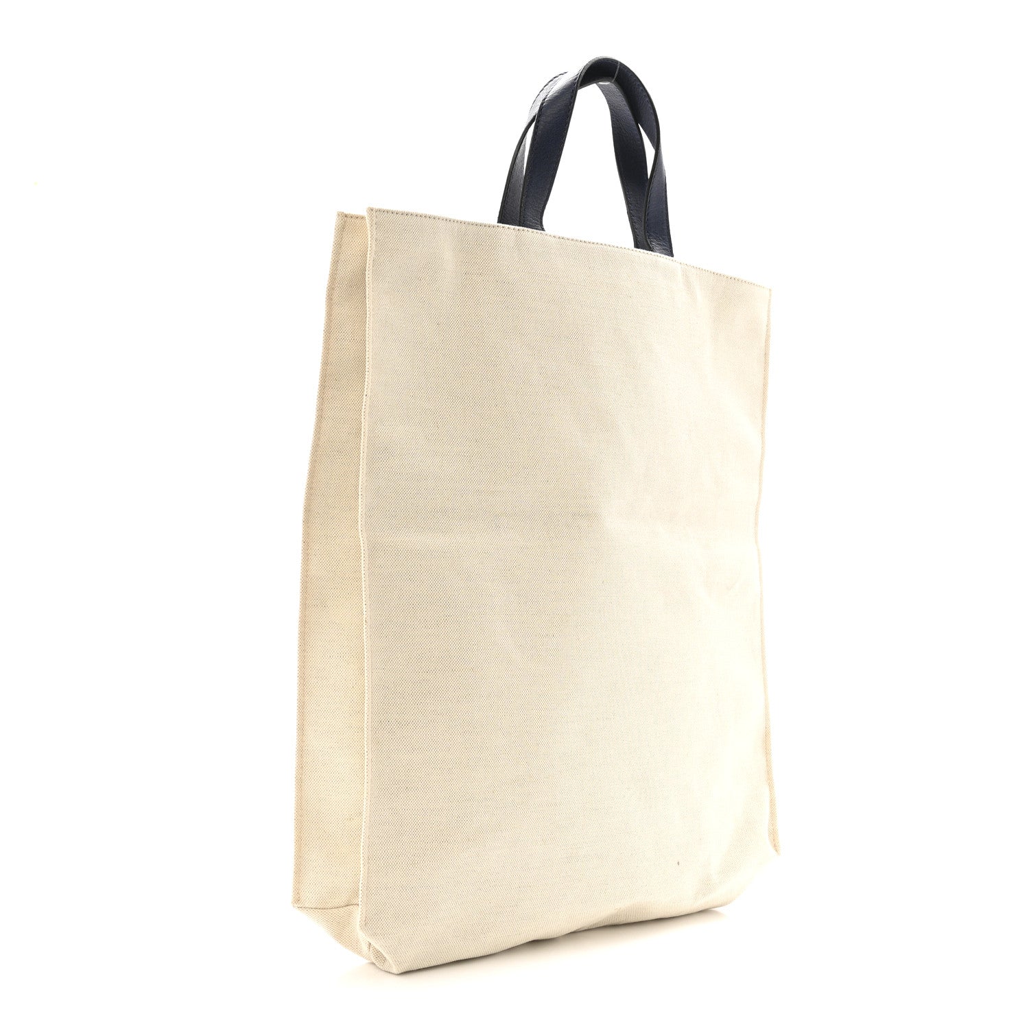 Canvas Federico Fellini Printed Flat Shopping Tote Grezzo Multicolor - Image 3
