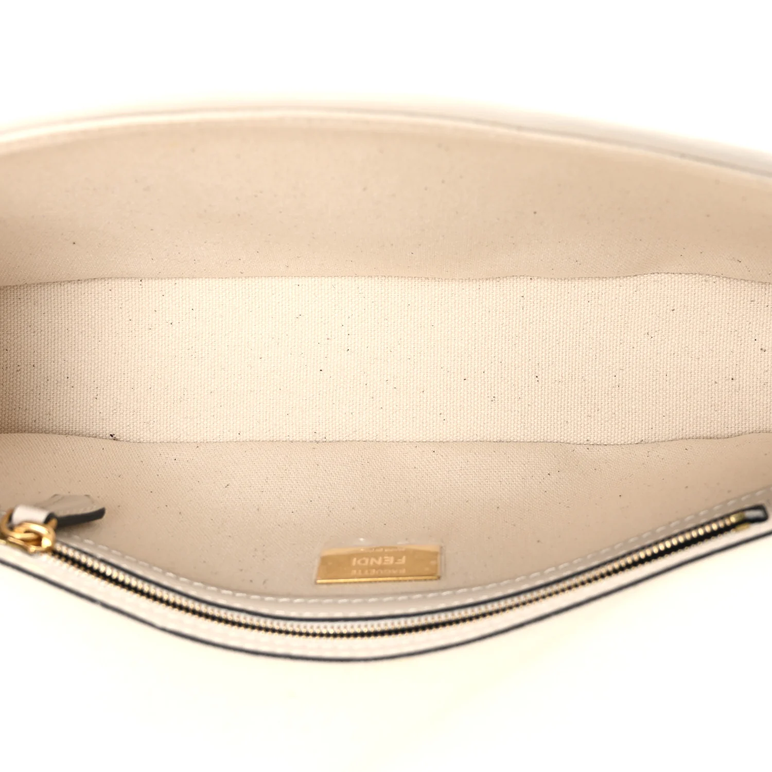 Canvas Vitello Seta FF Multicolor Embroidered Baguette Grezzo Multicolor Latte - Image 5