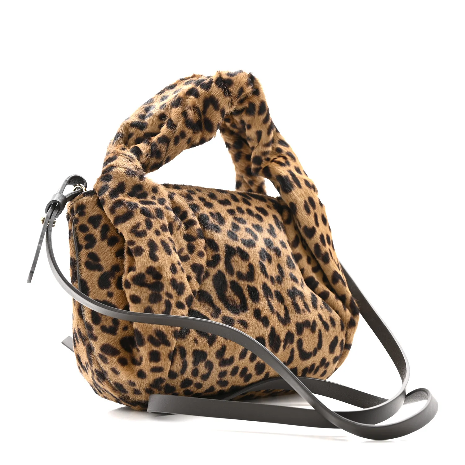 Cavallino Vitello Leopard Print Mini Spy Bag Marrone - Image 3