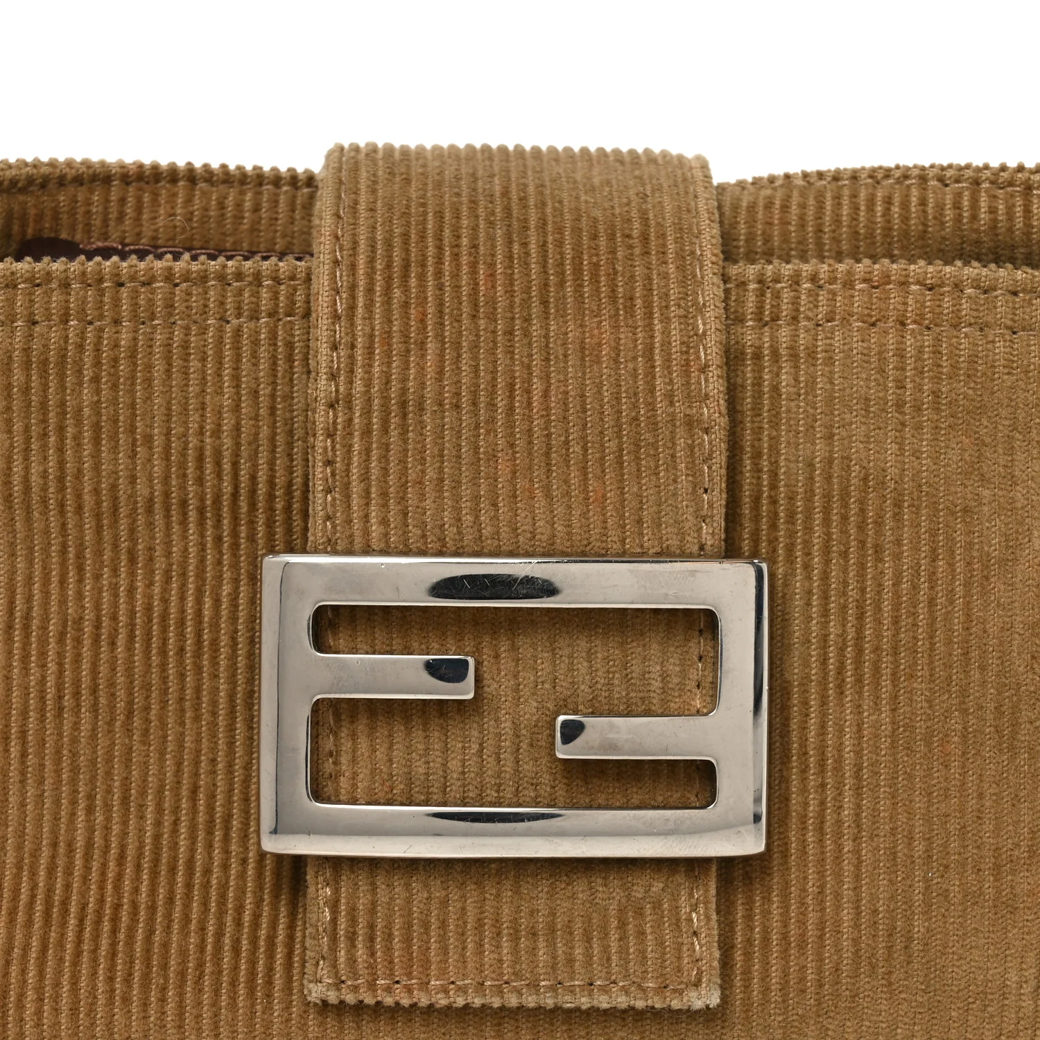 Corduroy Baguette Small Shoulder Bag Beige - Image 8
