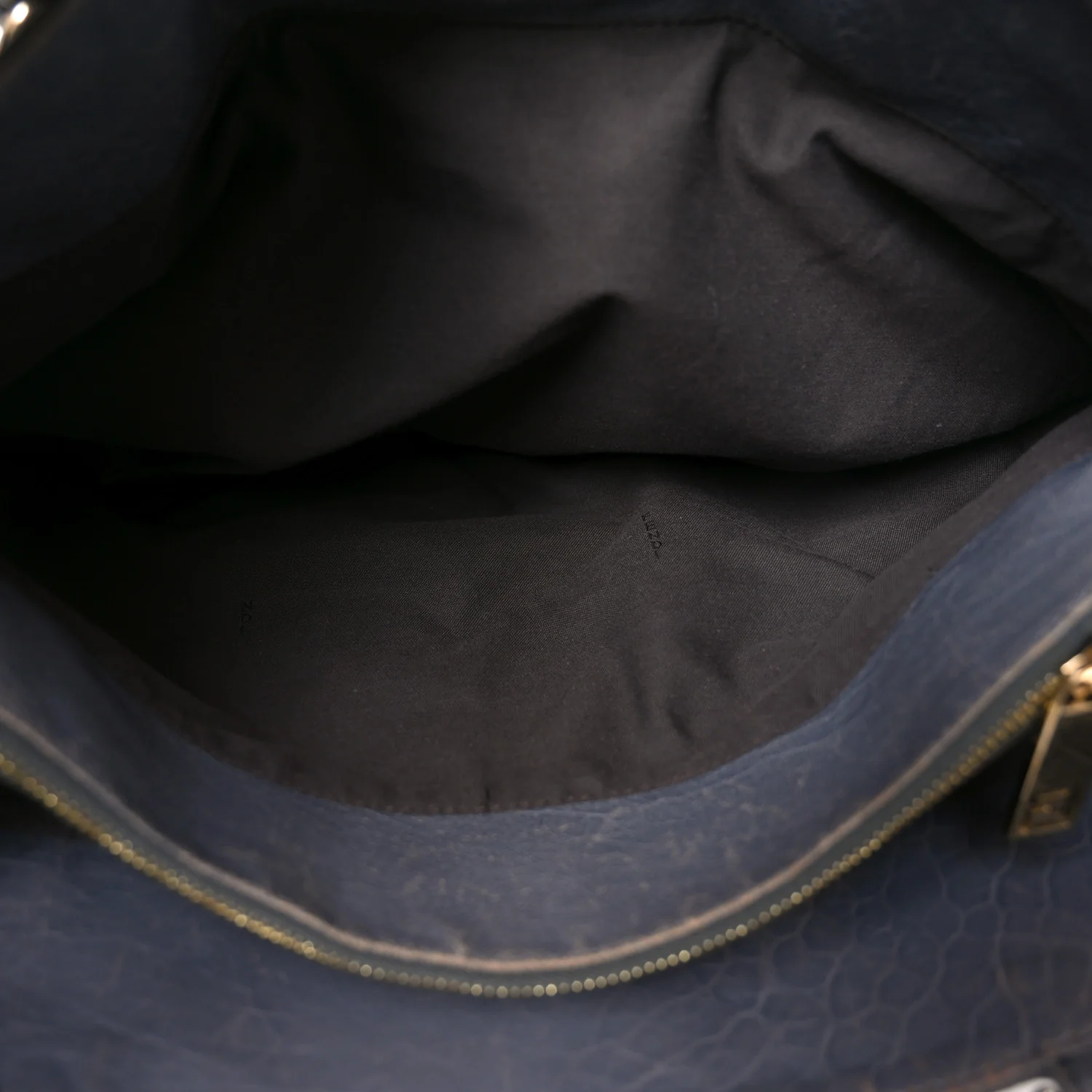 Crinkled Lambskin Mia Tote Blue - Image 5