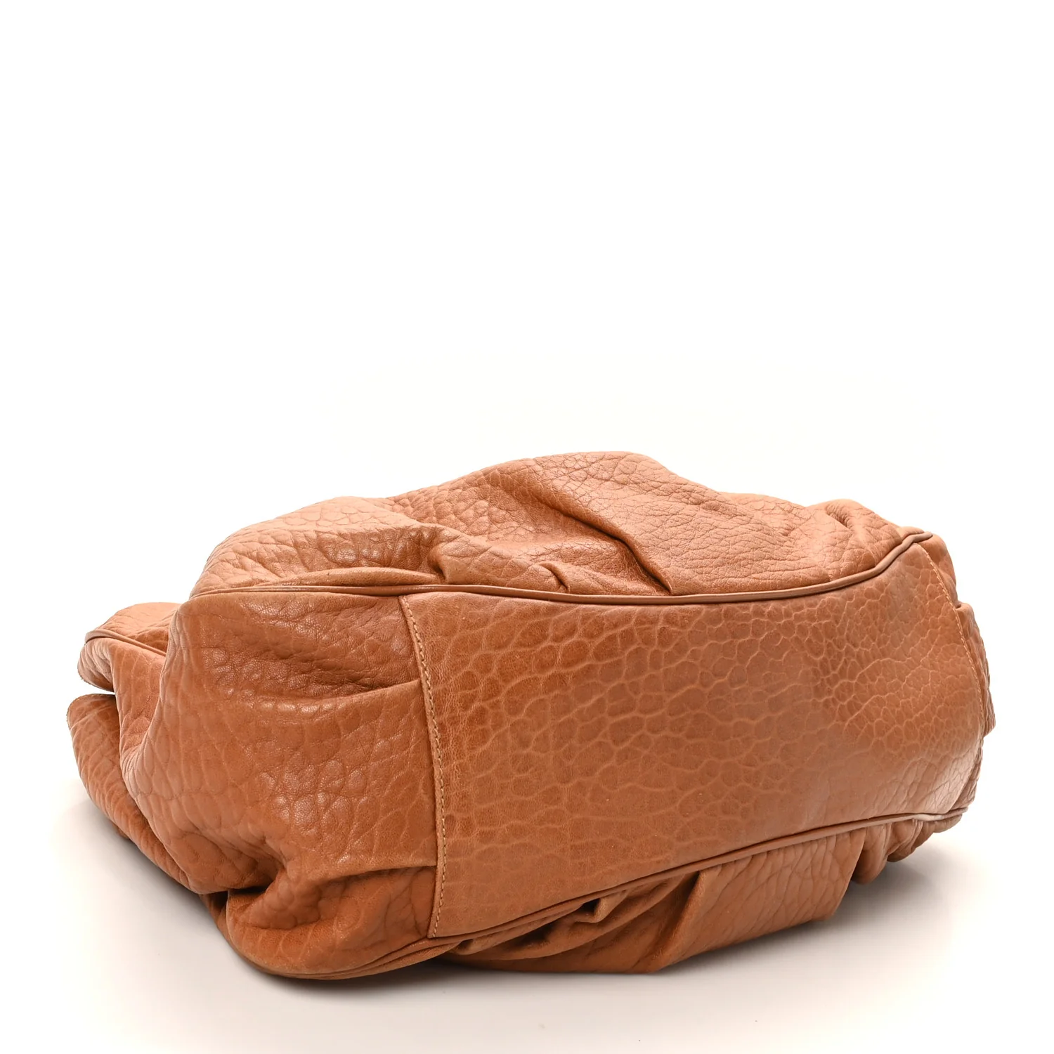 Crinkled Lambskin Mia Tote Camel - Image 4