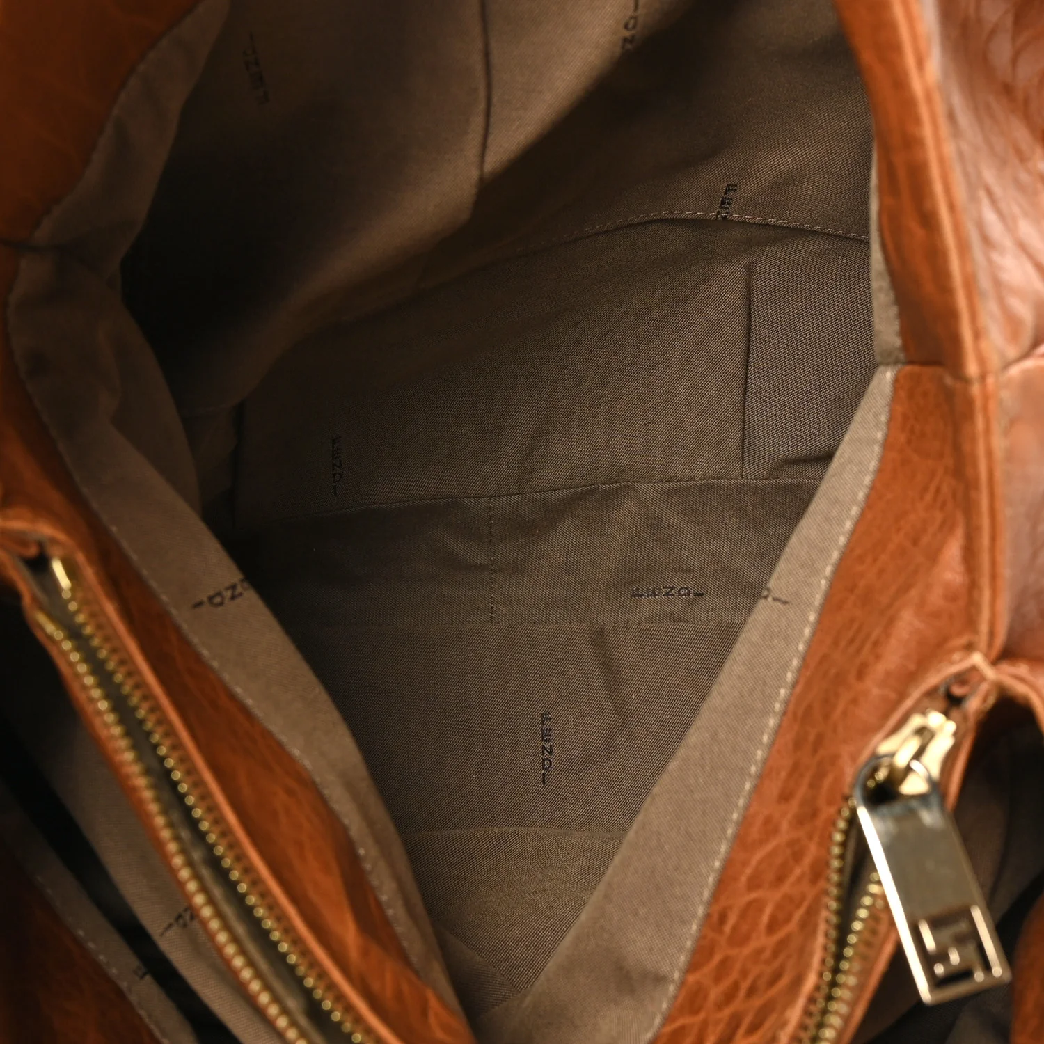 Crinkled Lambskin Mia Tote Camel - Image 5