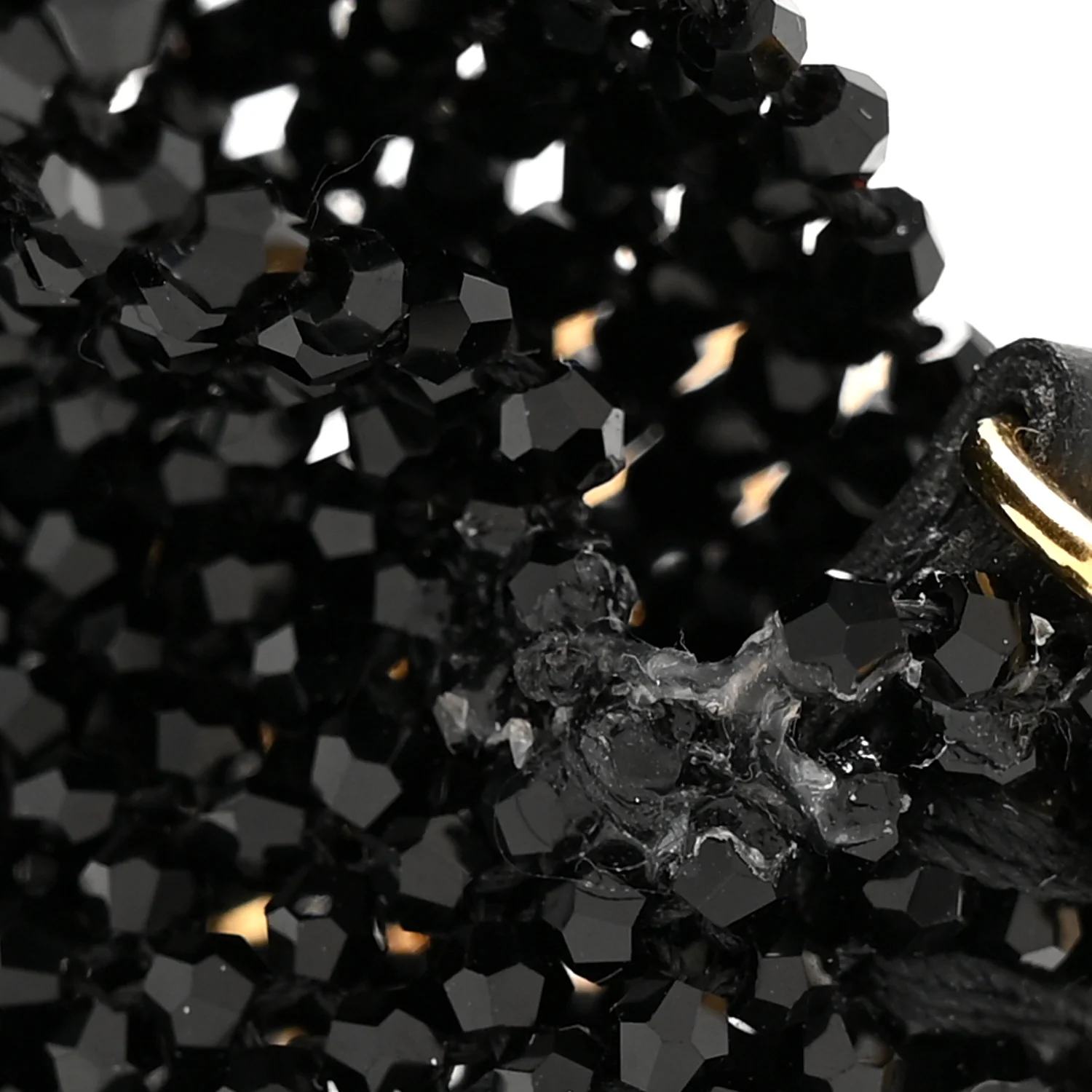 Crystal Vitello King Beaded Mini Pico Baguette Charm Black - Image 11