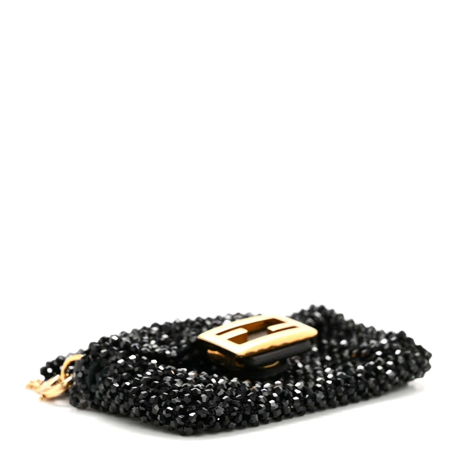 Crystal Vitello King Beaded Mini Pico Baguette Charm Black - Image 3