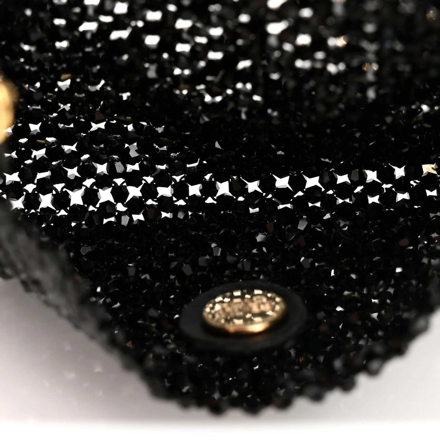 Crystal Vitello King Beaded Mini Pico Baguette Charm Black - Image 4