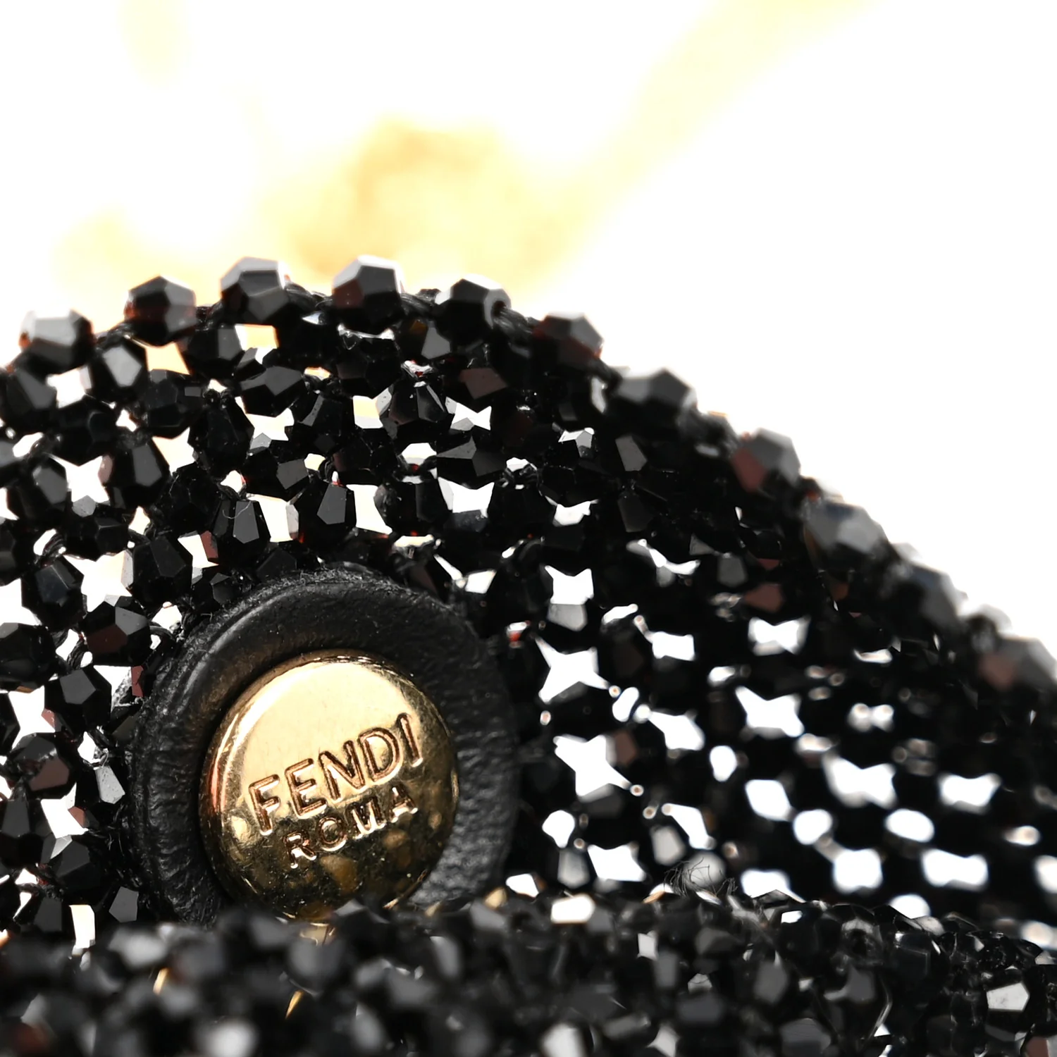 Crystal Vitello King Beaded Mini Pico Baguette Charm Black - Image 5