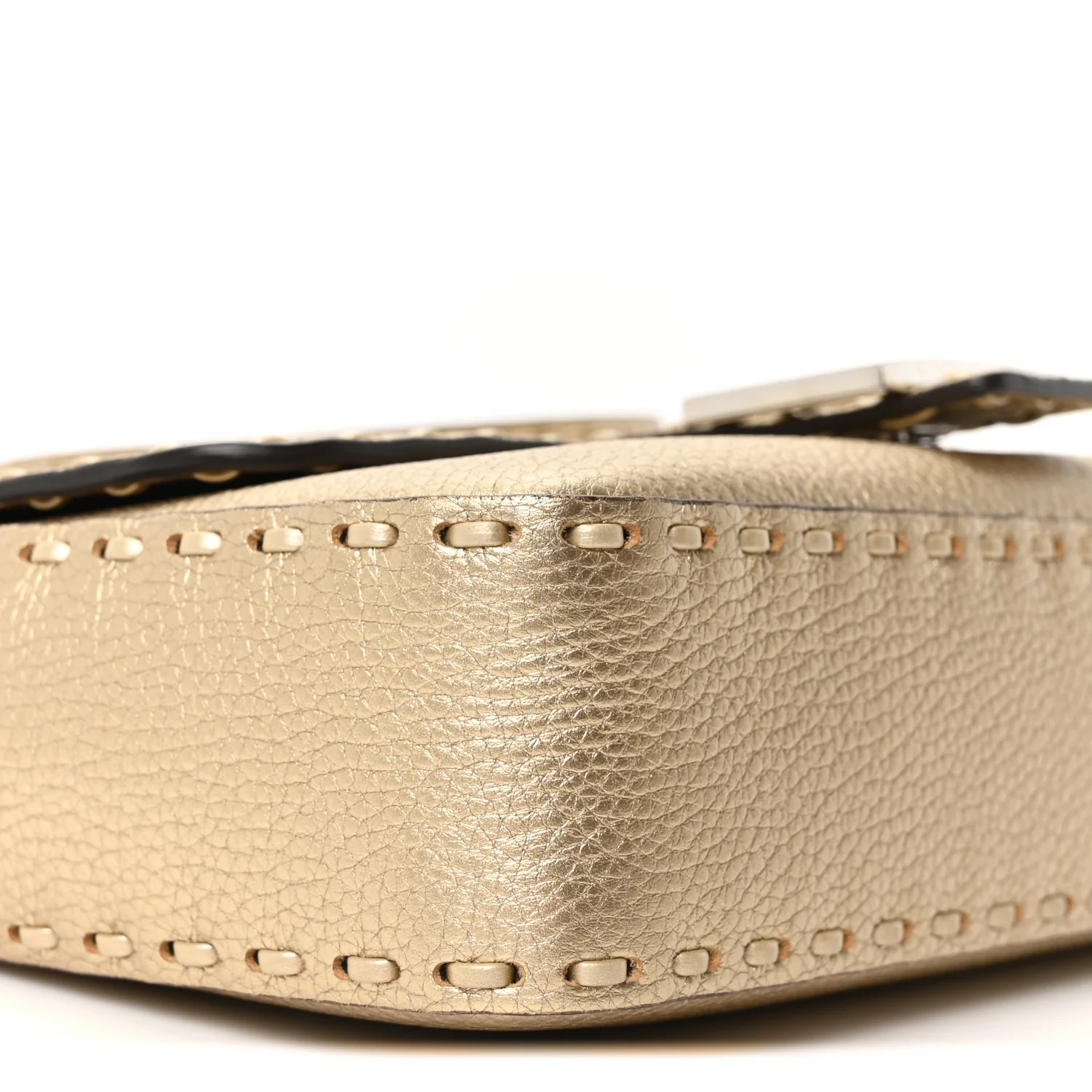 Cuoio Roma Sellerissima Nappa Sintetica Tape Stitch Baguette Platino - Image 8