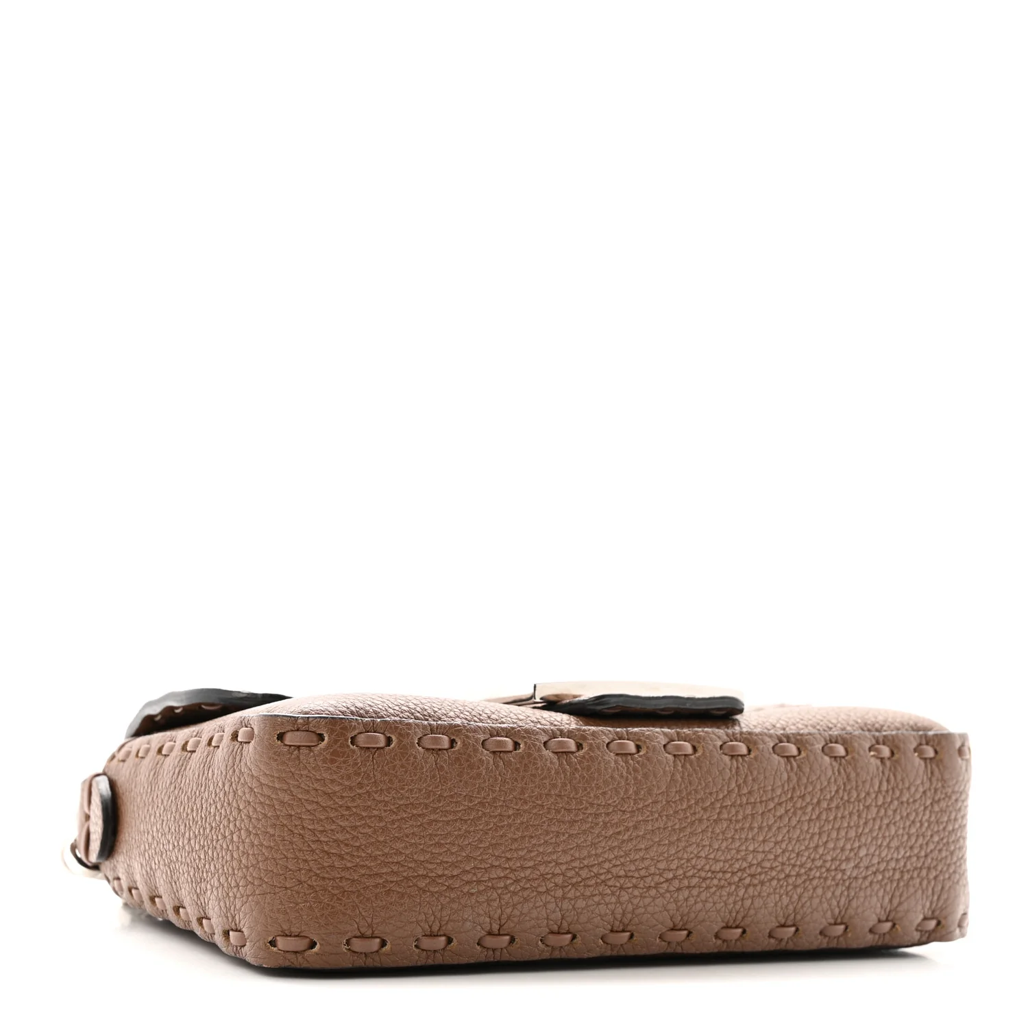 Cuoio Roma Sellerissima Nappa Sintetica Tape Stitch Mini Baguette Fettuccia - Image 4