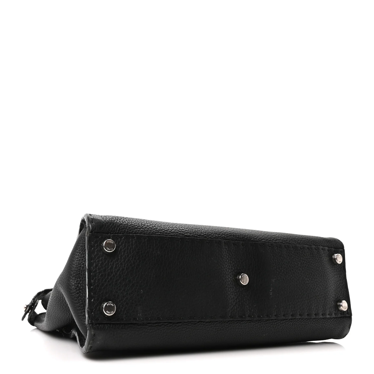 Cuoio Romano Selleria Bi-Color Medium Peekaboo Iconic Satchel Black Mou - Image 4