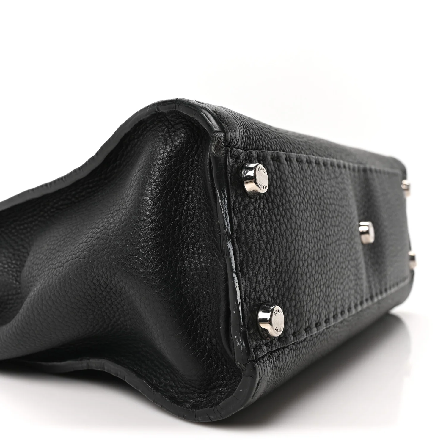 Cuoio Romano Selleria Bi-Color Medium Peekaboo Iconic Satchel Black Mou - Image 8