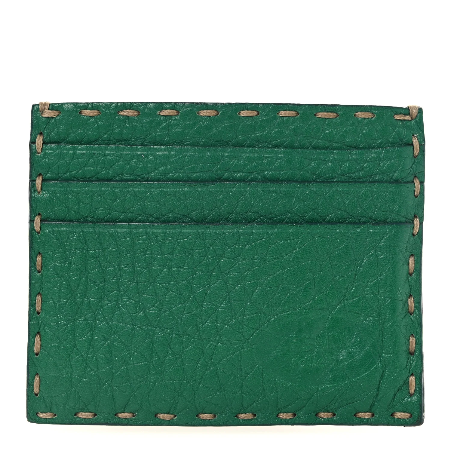 Cuoio Romano Selleria Card Holder Green