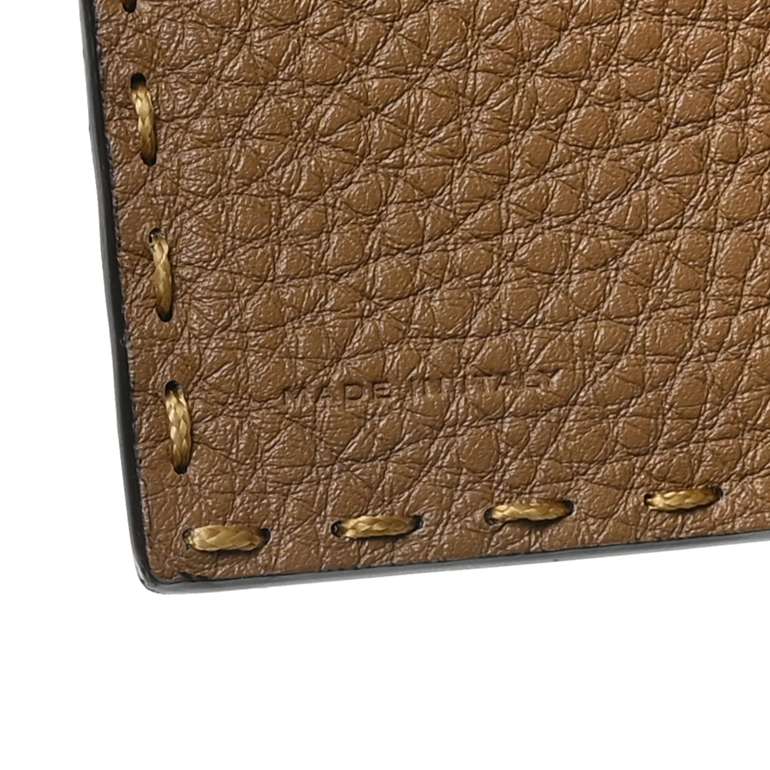 Cuoio Romano Selleria Logo Bi-Color Card Holder Ivory Brown - Image 7