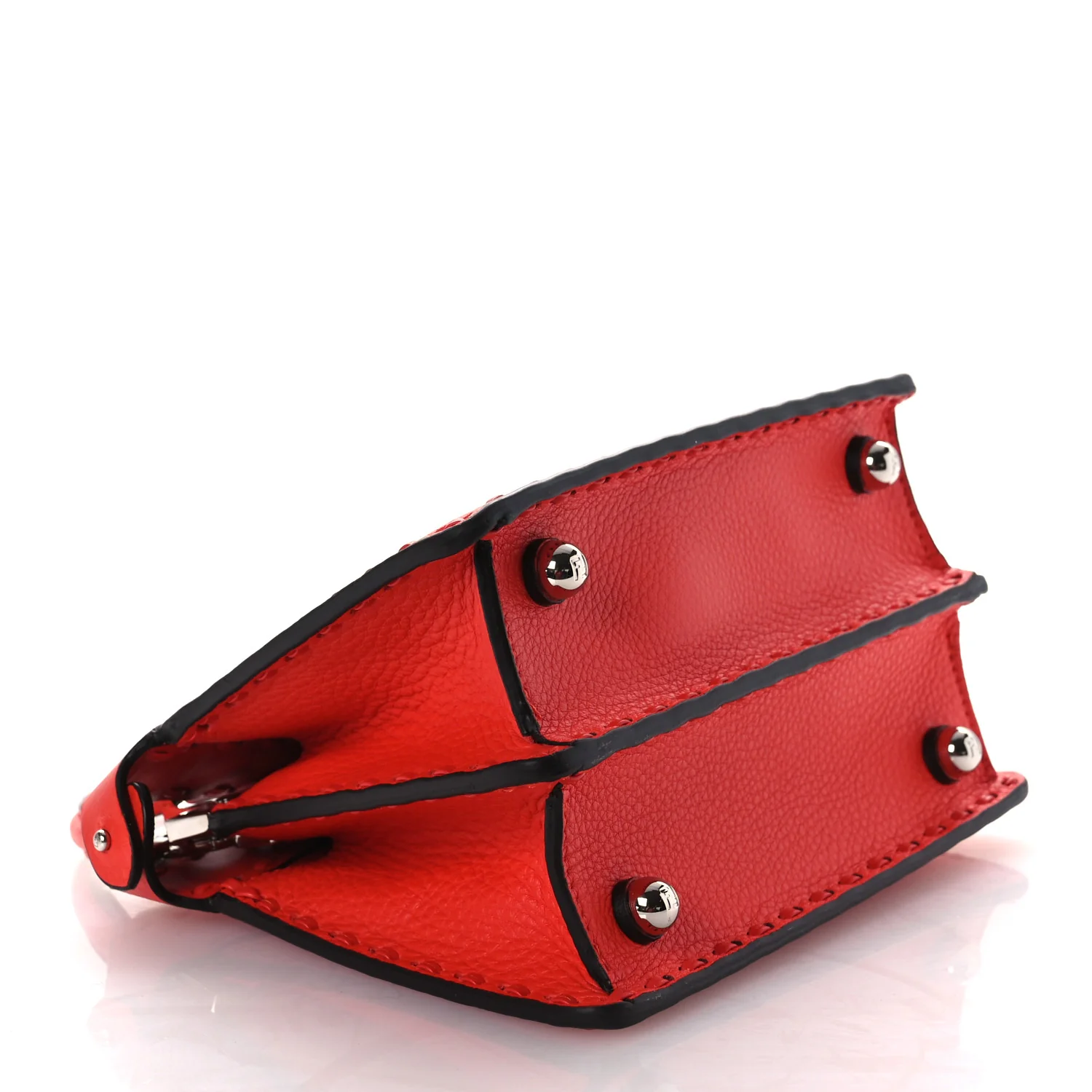 Cuoio Romano Selleria Petite Peekaboo I SEE U Iconic Satchel Papavero - Image 4
