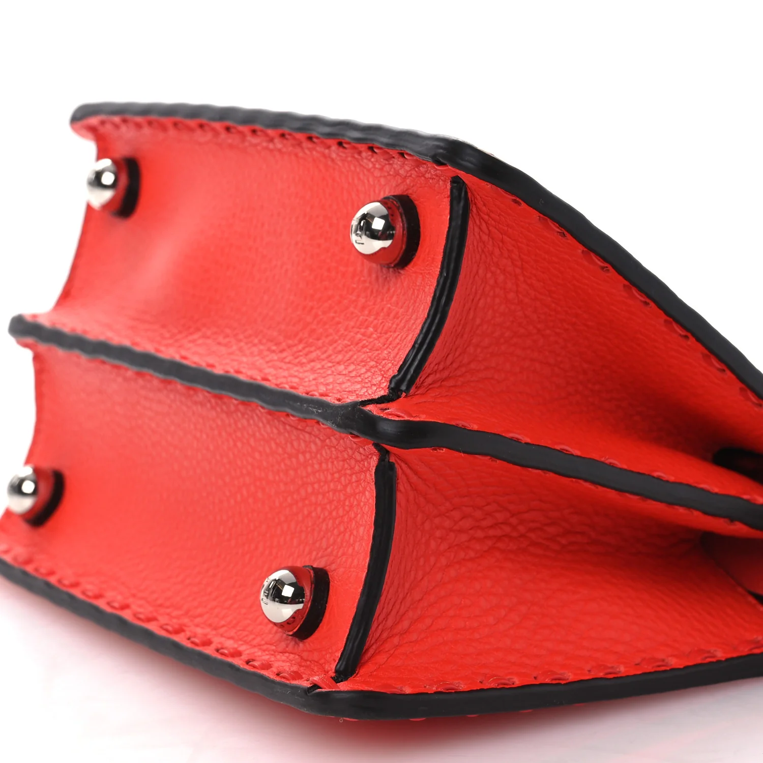 Cuoio Romano Selleria Petite Peekaboo I SEE U Iconic Satchel Papavero - Image 9