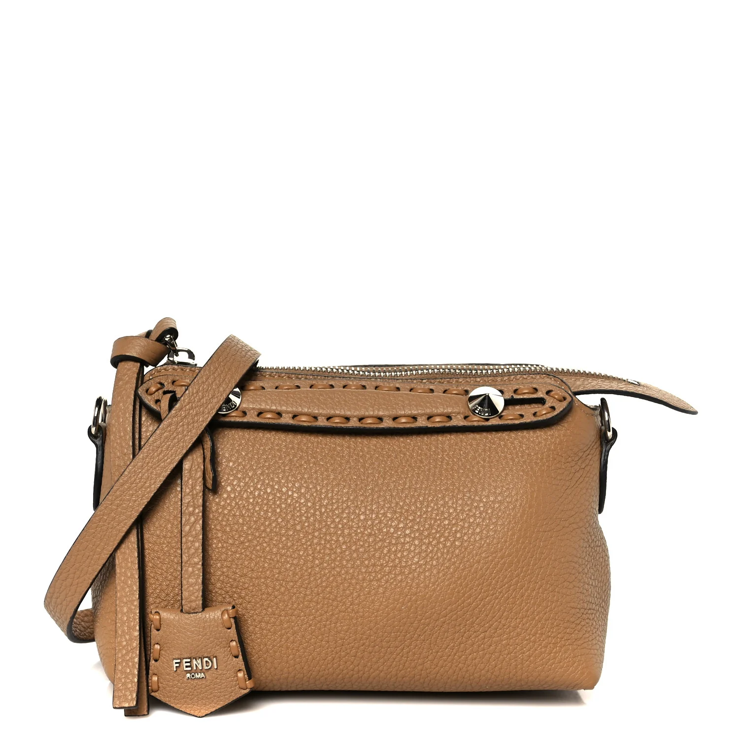 Cuoio Romano Selleria Sintetica Tape Stitch Mini By The Way Boston Bag Beige