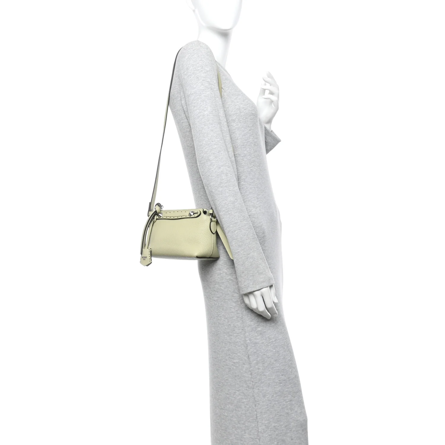 Cuoio Romano Selleria Sintetica Tape Stitch Mini By The Way Boston Bag Sage Green - Image 2