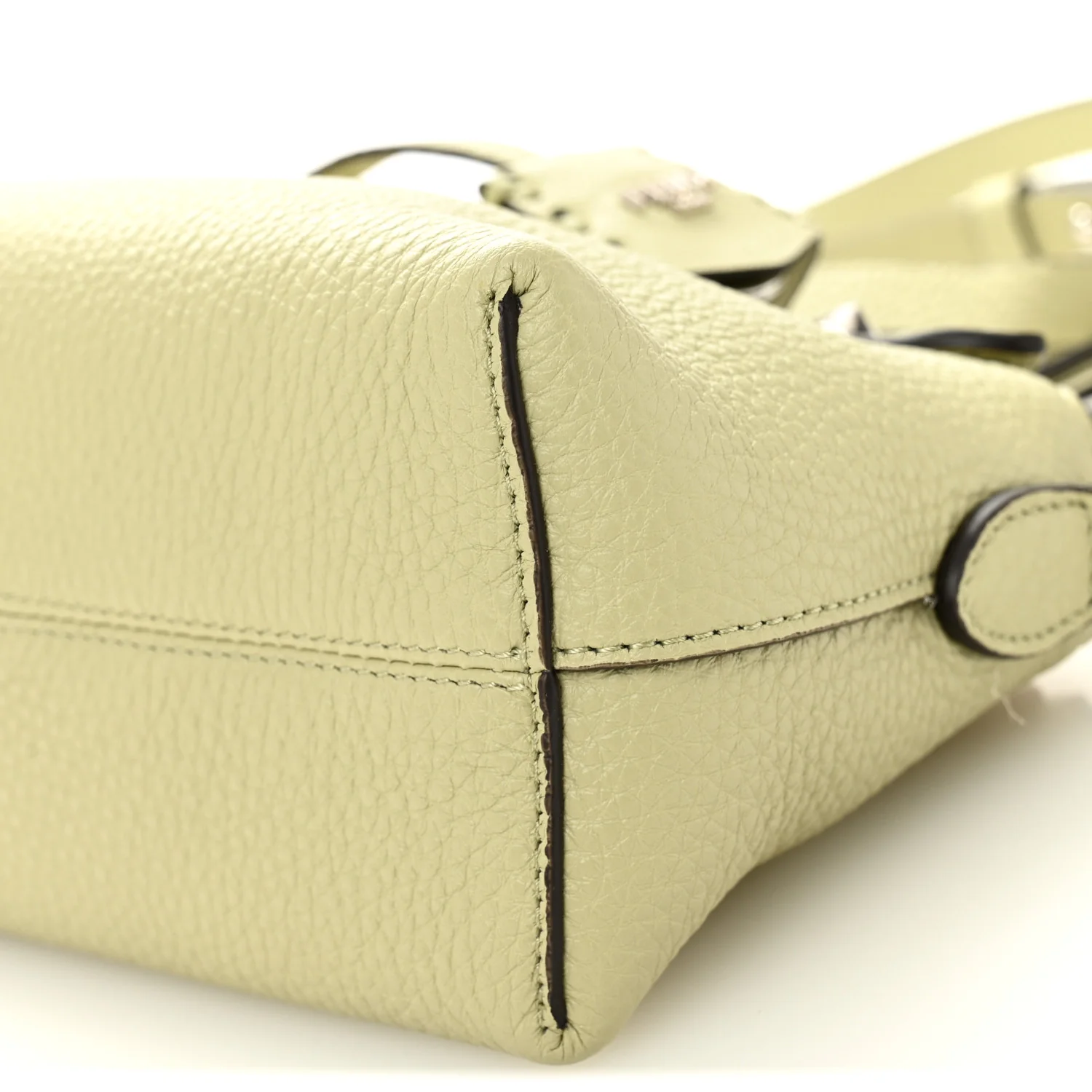 Cuoio Romano Selleria Sintetica Tape Stitch Mini By The Way Boston Bag Sage Green - Image 9