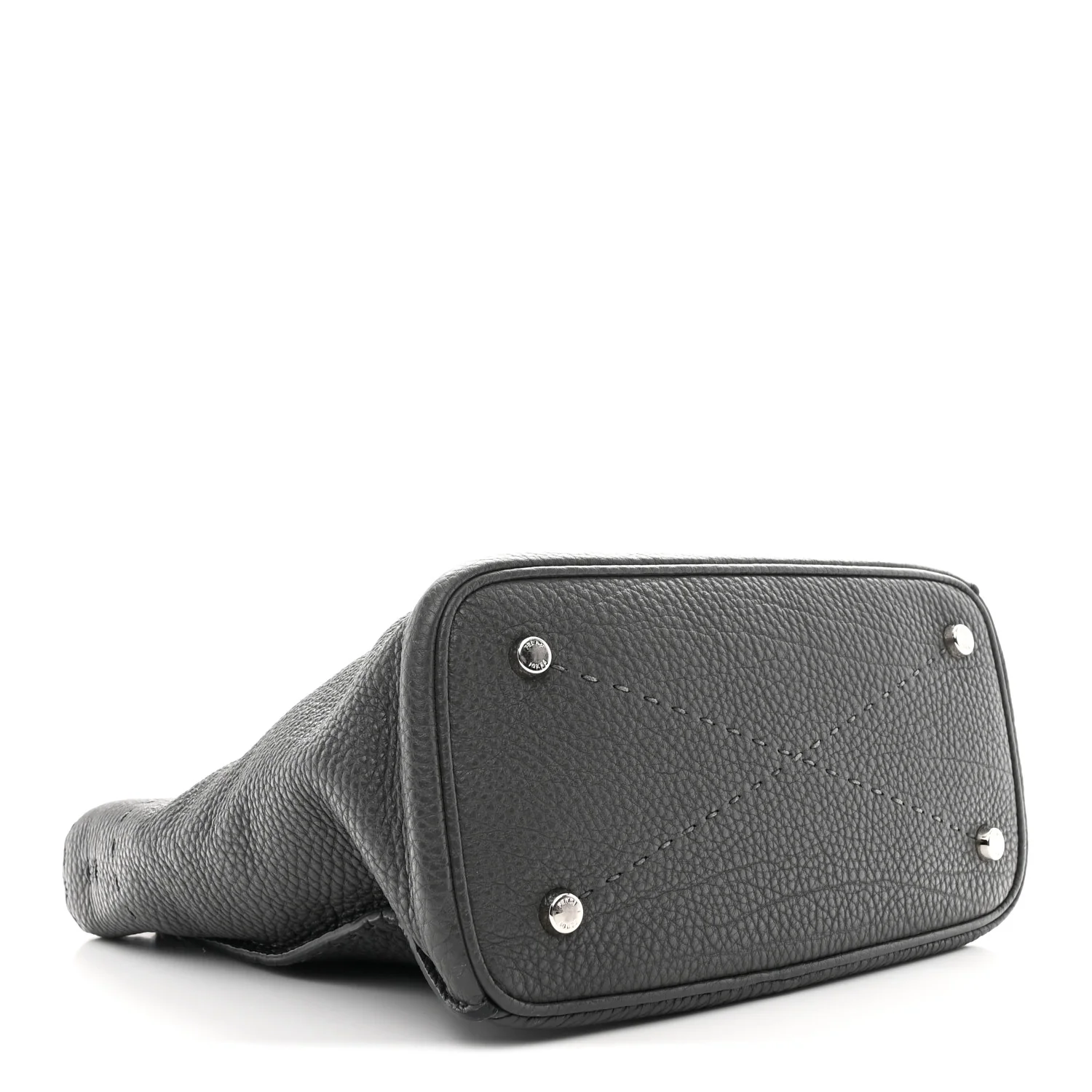 Cuoio Romano Selleria Small Anna Bucket Bag Asfalto - Image 4