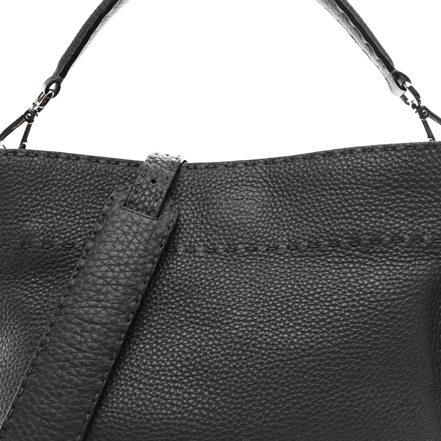 Cuoio Romano Selleria Small Anna Bucket Bag Asfalto - Image 8