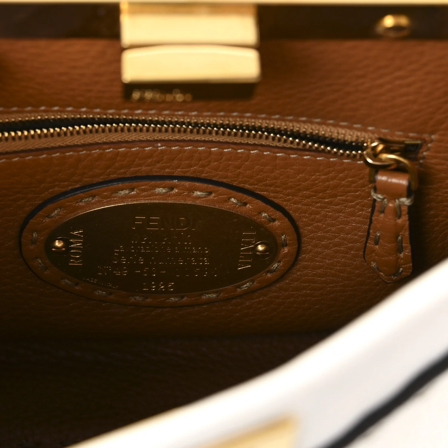 Cuoio Romano Selleria Tri-color Mini Peekaboo Iconic Satchel White Indaco Saddler - Image 6