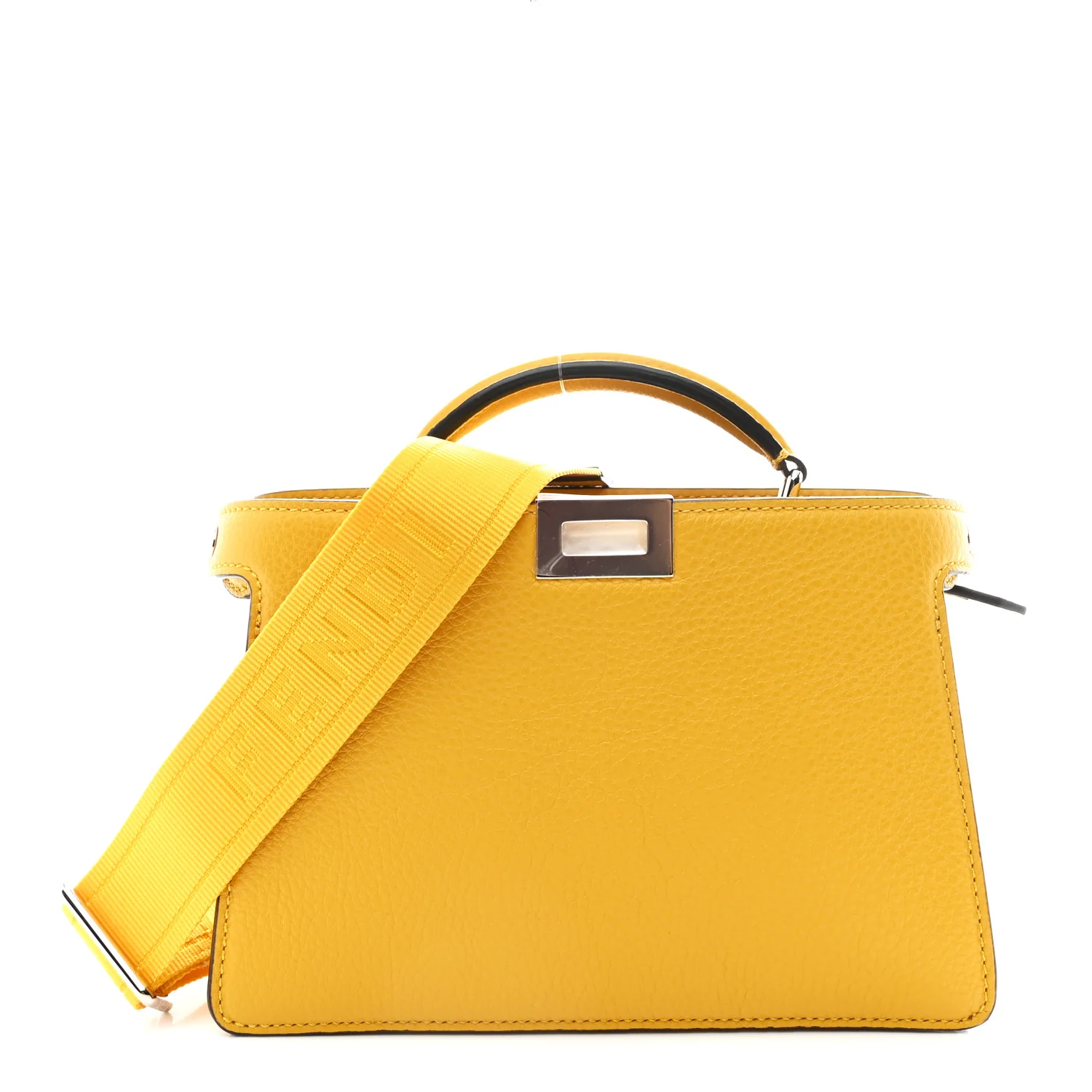 Cuoio Romano Vitello Cover Bi-Color Peekaboo I See U X Cross Satchel Sunflower Pietra Mimosa - Image 2