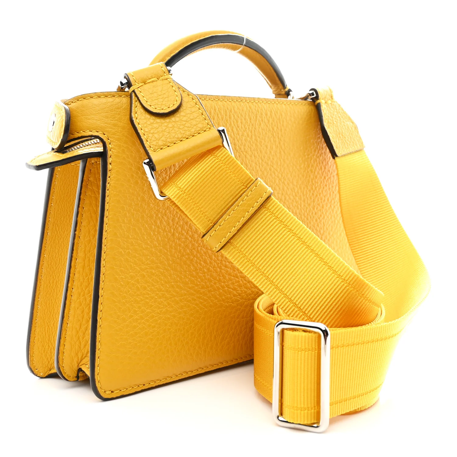 Cuoio Romano Vitello Cover Bi-Color Peekaboo I See U X Cross Satchel Sunflower Pietra Mimosa - Image 4