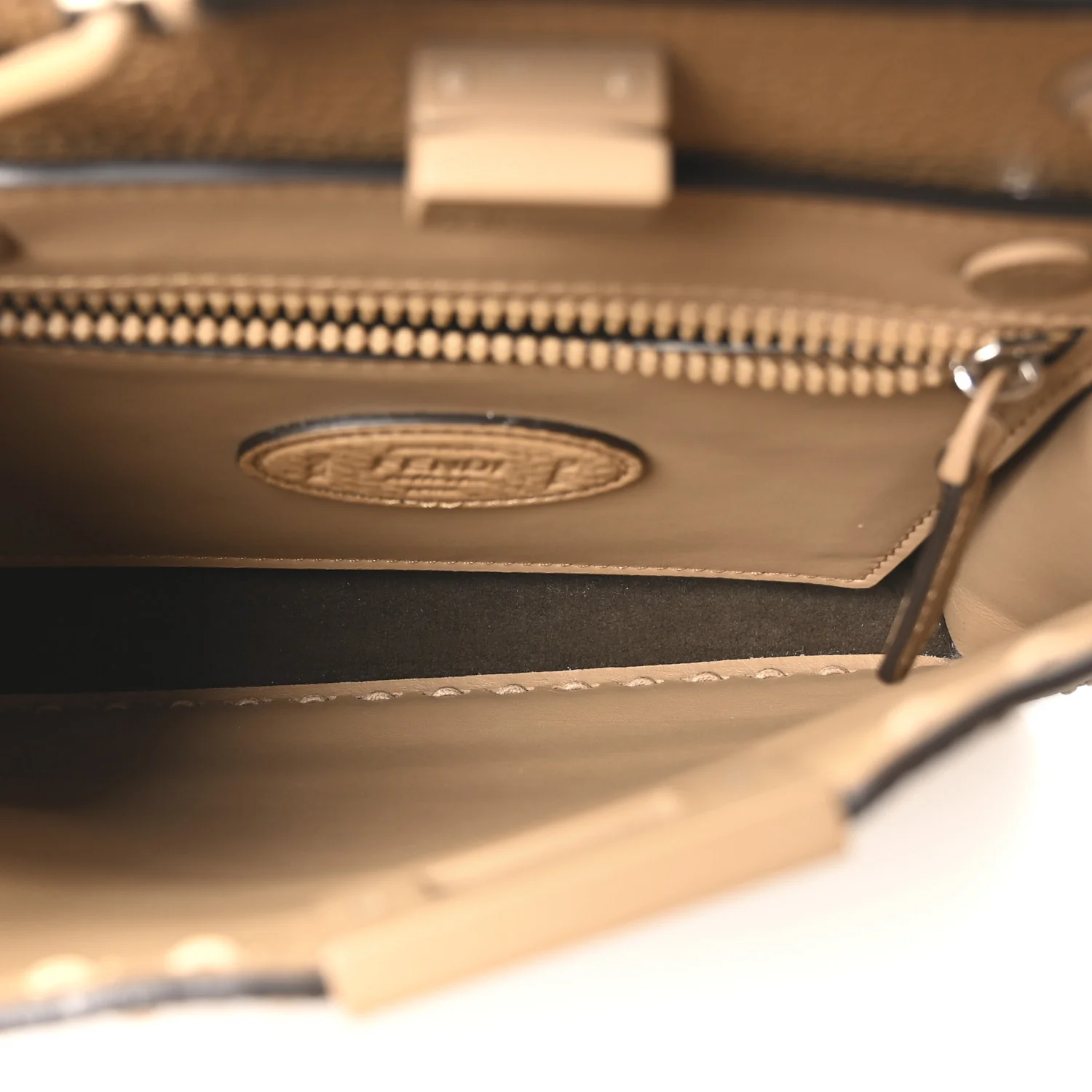 Cuoio Romano Vitello Elaphe Cover Sellerissima Monochrome Mini Peekaboo I SEE U Satchel Cammello - Image 5