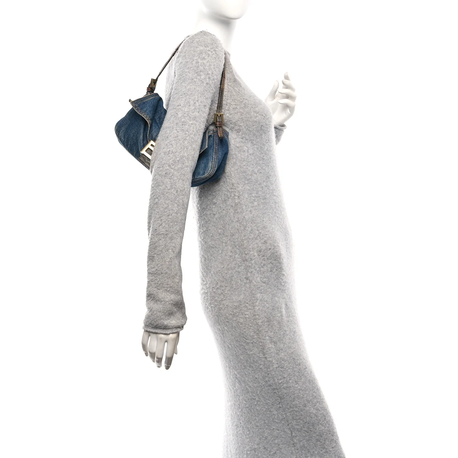 Denim Lizard Baguette Blue - Image 2