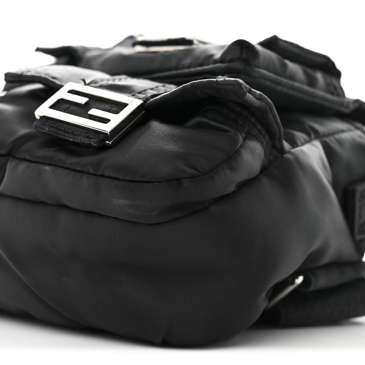Econyl Cuoio Romano Multipocket Baguette Black - Image 10