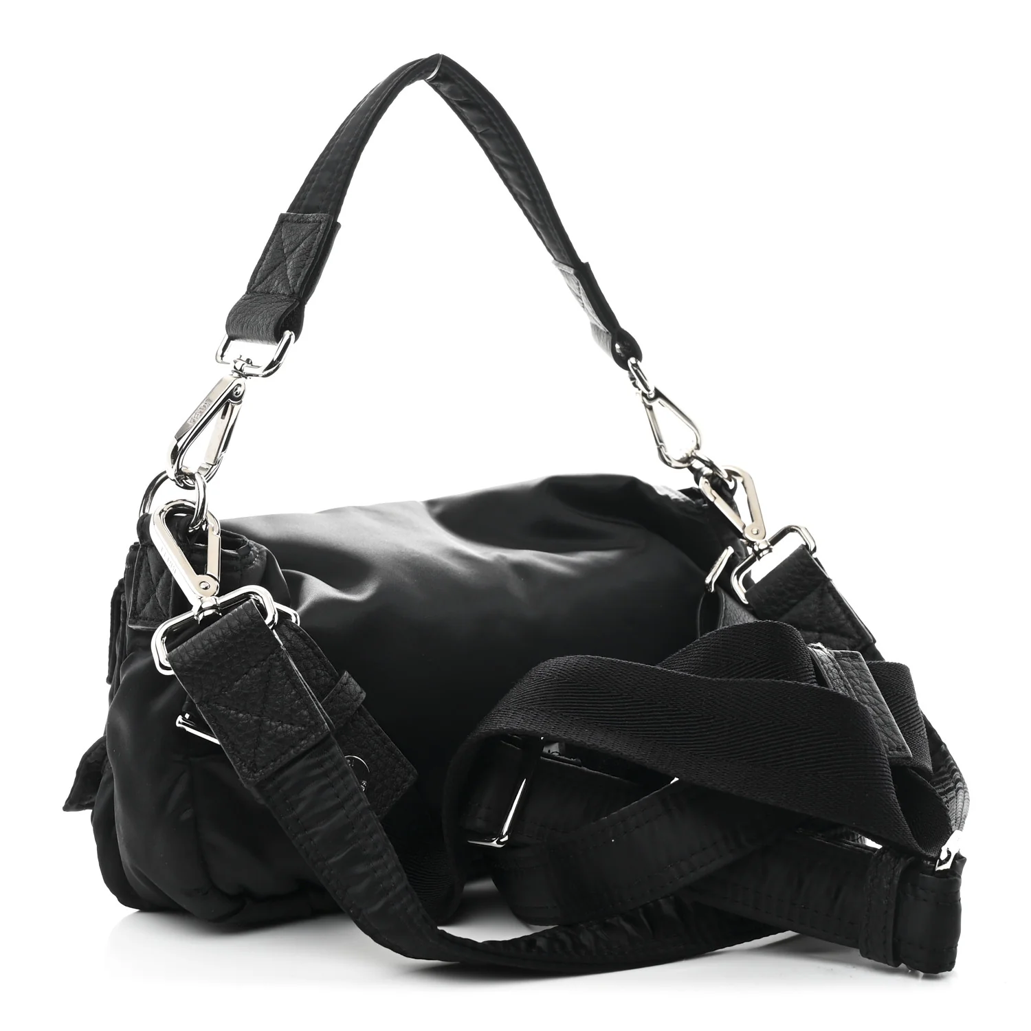 Econyl Cuoio Romano Multipocket Baguette Black - Image 3