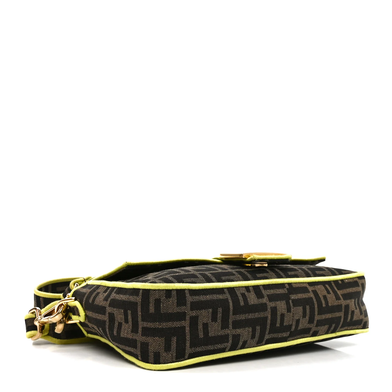 Fabric Jacquard FF 1974 Large Baguette Tobacco Moro Giallo Fluo - Image 4