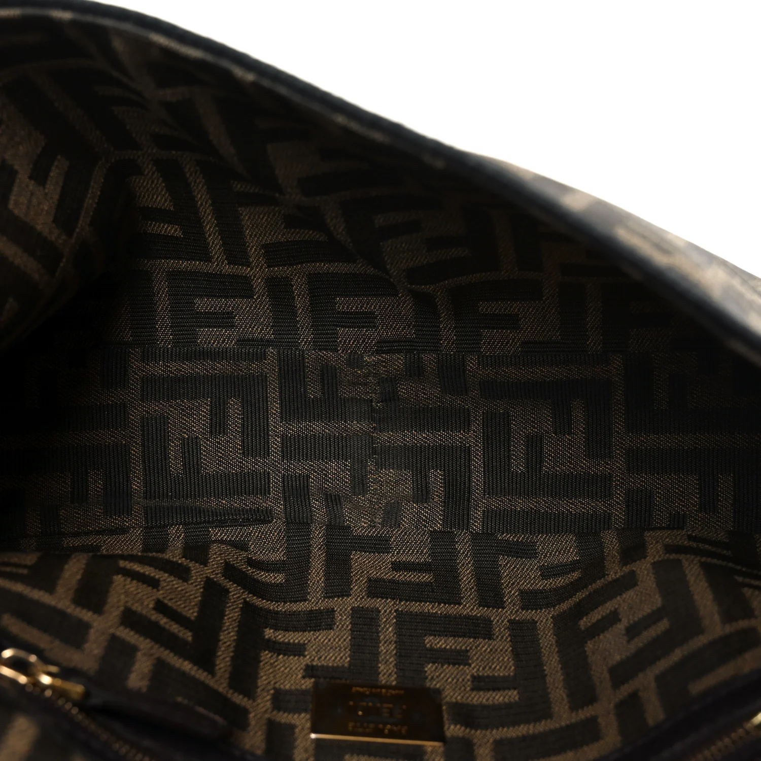 Fabric Jacquard FF 1974 Medium Baguette Tobacco Moro Black - Image 5
