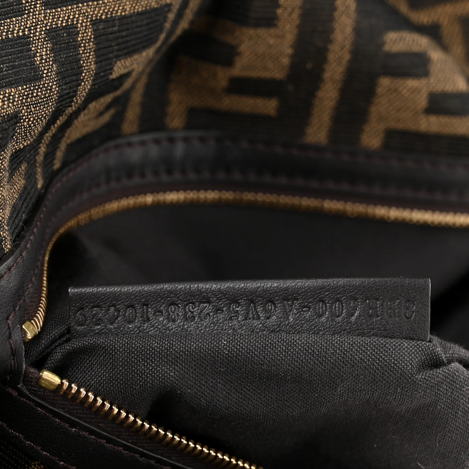 Fabric Jacquard FF 1974 Medium Baguette Tobacco Moro Black - Image 7