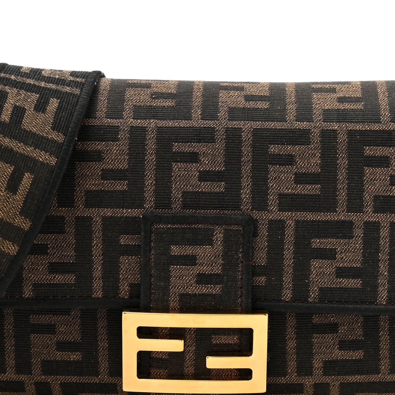 Fabric Jacquard FF 1974 Medium Baguette Tobacco Moro Black - Image 8