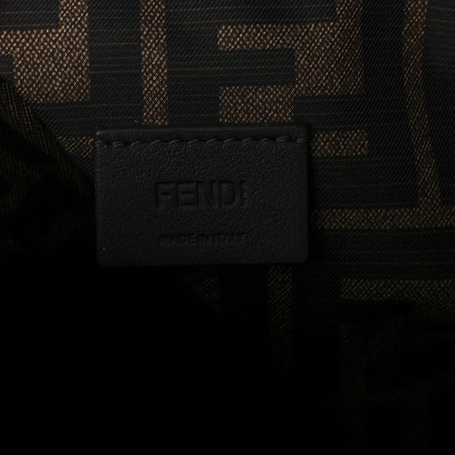 Fabric Jacquard FF 1974 Medium Trapezoid Beauty Pouch Tobacco Moro Black - Image 6