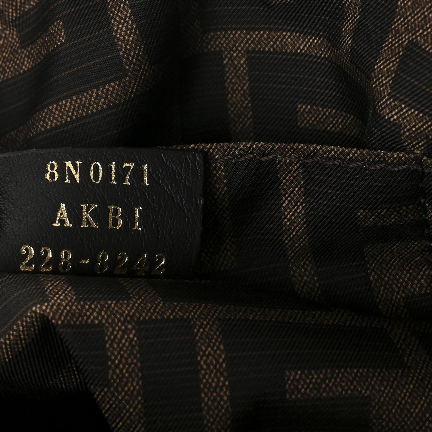Fabric Jacquard FF 1974 Medium Trapezoid Beauty Pouch Tobacco Moro Black - Image 7