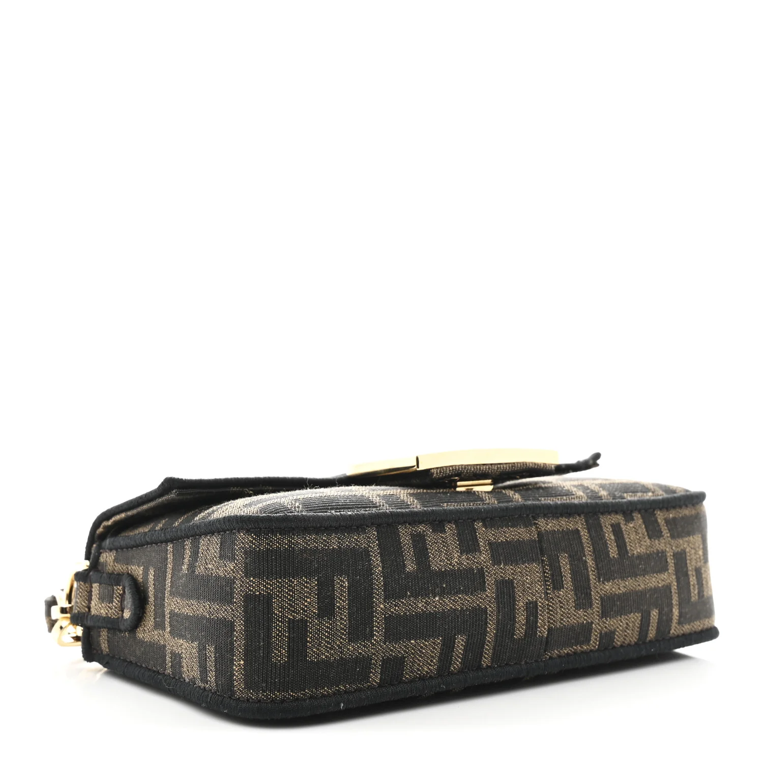 Fabric Jacquard FF 1974 Mini Baguette Tobacco Moro Black - Image 4