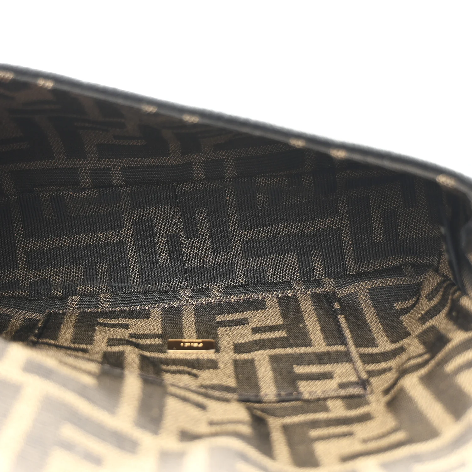 Fabric Jacquard FF 1974 Mini Baguette Tobacco Moro Black - Image 5