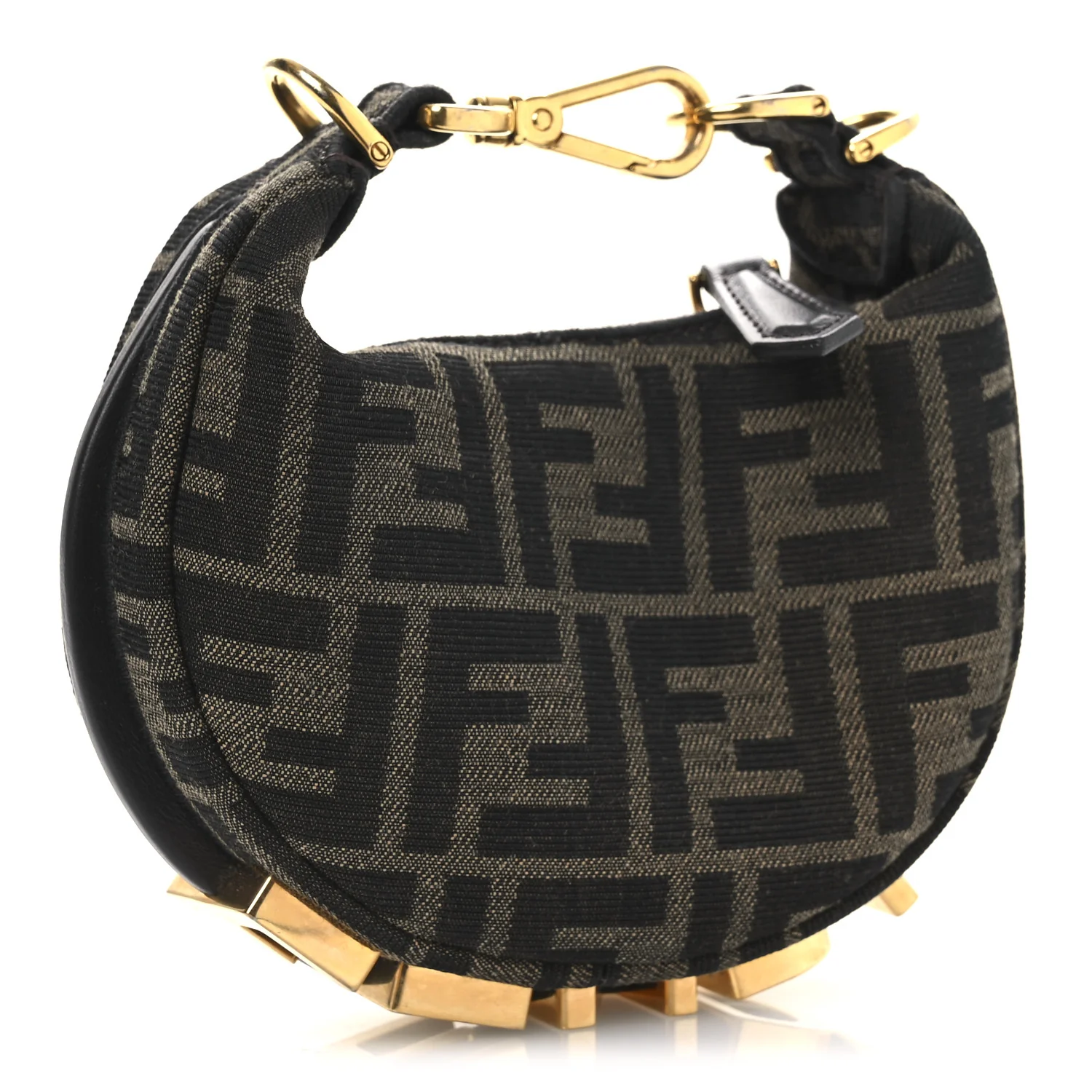 Fabric Jacquard FF 1974 Nano Fendigraphy Hobo Charm Tobacco Moro - Image 3