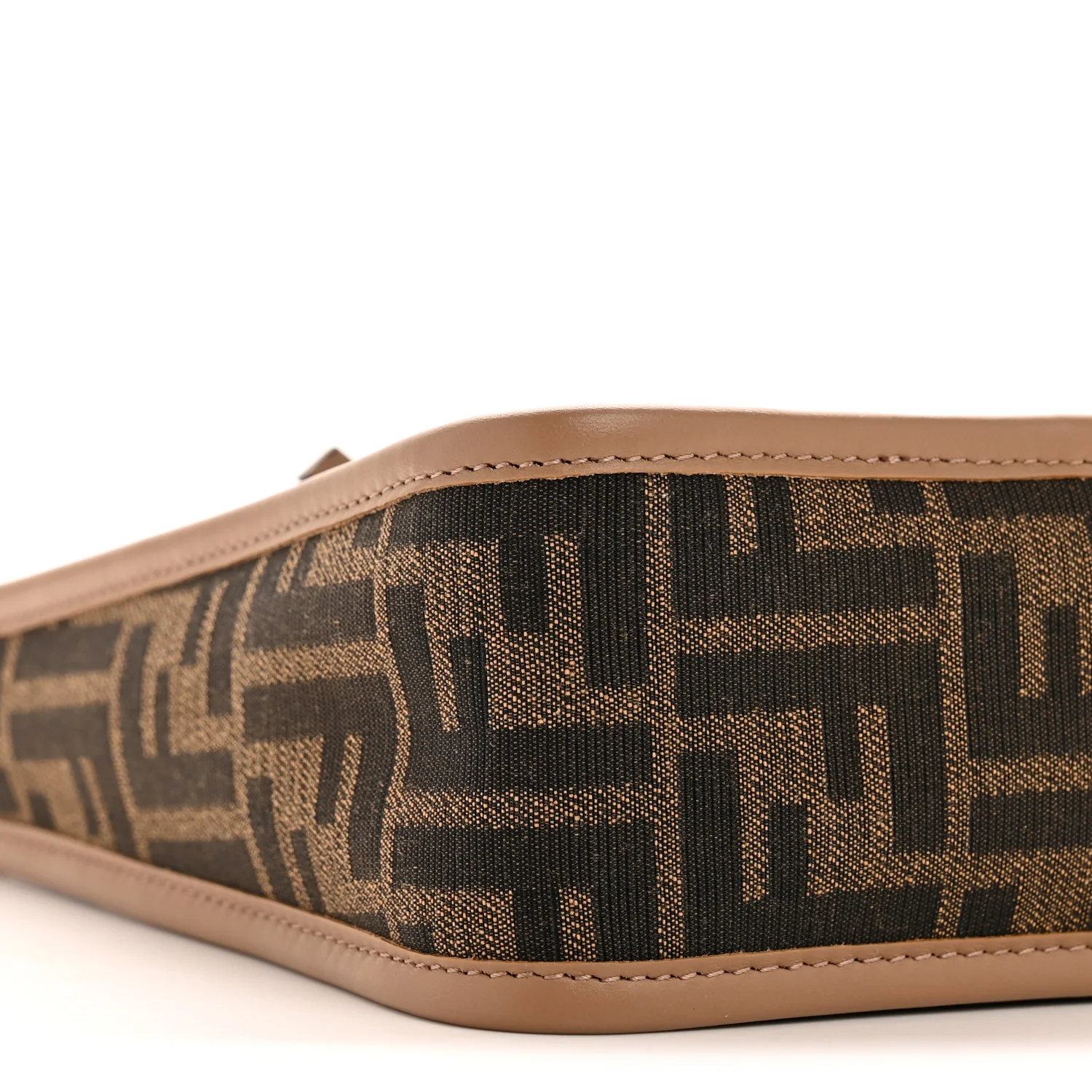 Fabric Jacquard Vitello Grace FF 1974 Mini Fendessence Shoulder Bag Tobacco Moro Ebano - Image 9