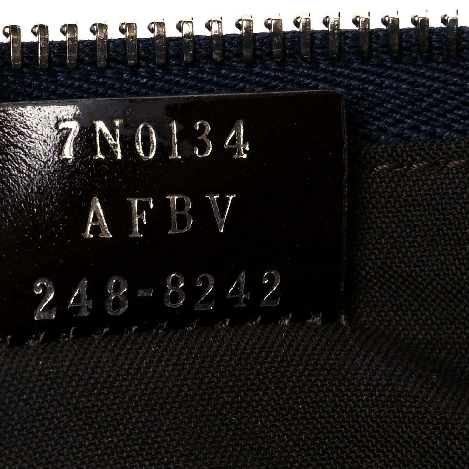 Fabric Jacquard Vitello King FF 1974 Clutch Bag Denim Blue Midnight - Image 7