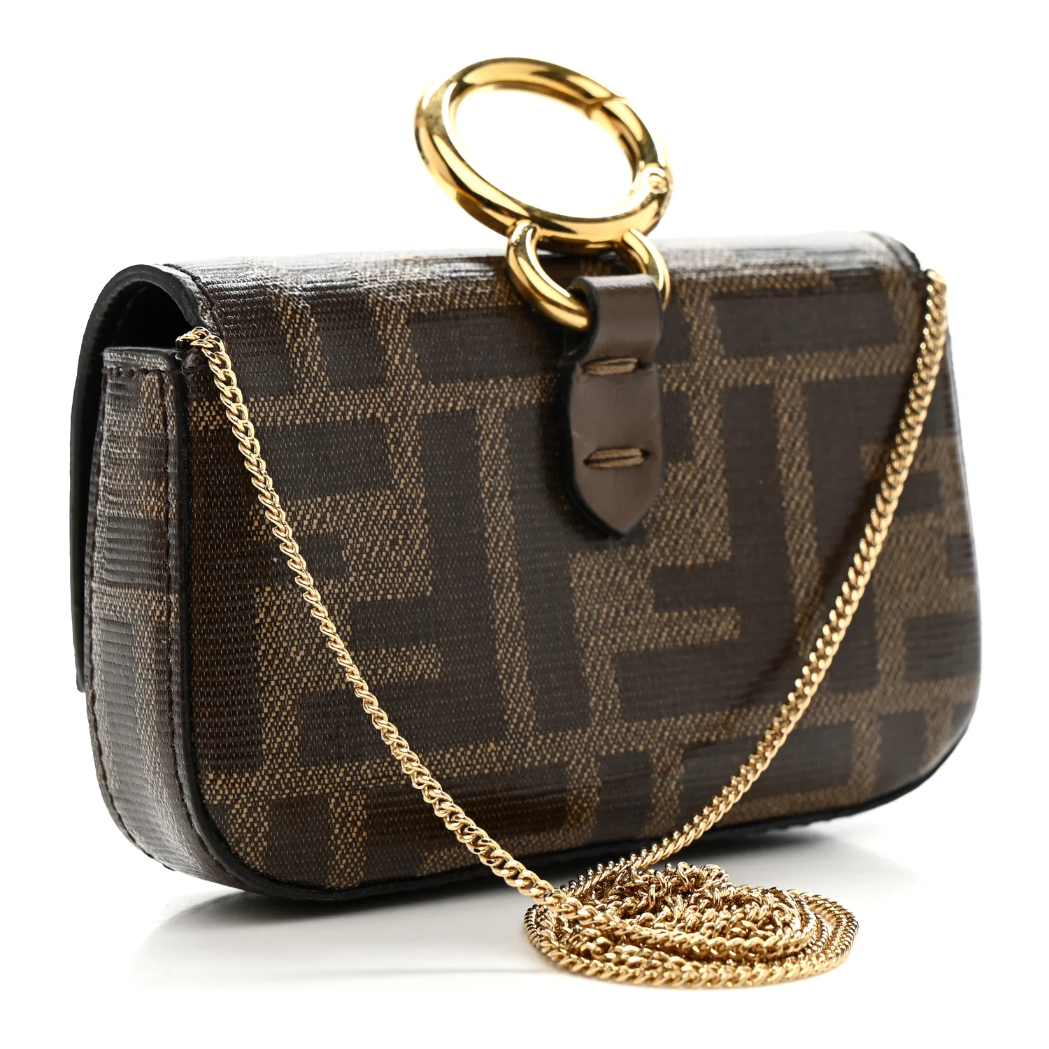 Glazed Fabric FF 1974 Nano Baguette Charm Mogano Panna - Image 3