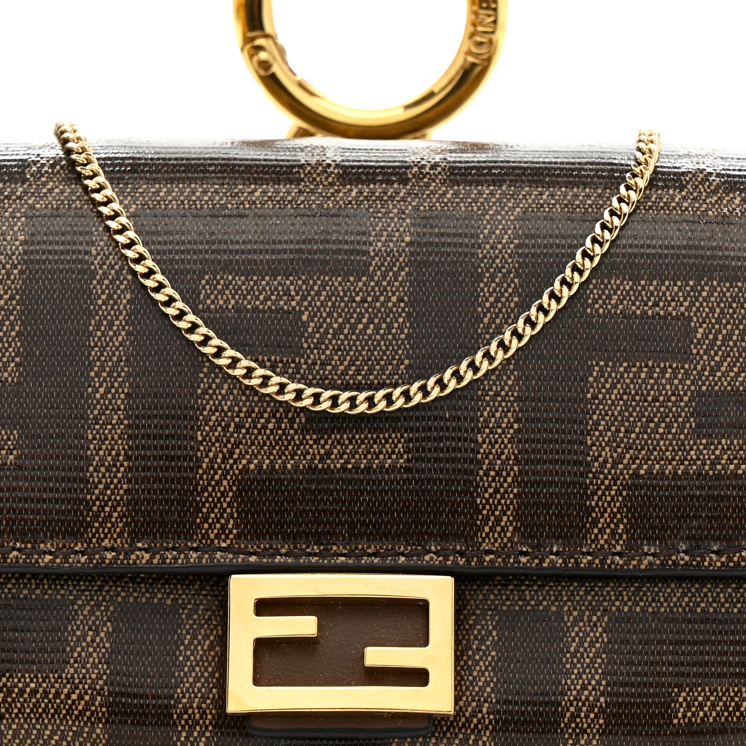 Glazed Fabric FF 1974 Nano Baguette Charm Mogano Panna - Image 8