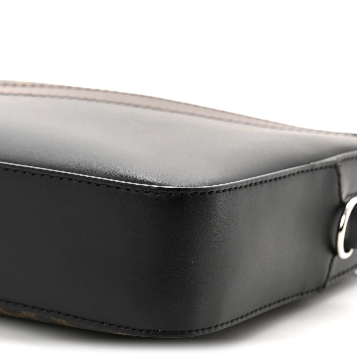 Glazed Fabric Vitello Liberty FF 1974 Diagonal Medium Camera Case Tobacco Moresco Black - Image 18