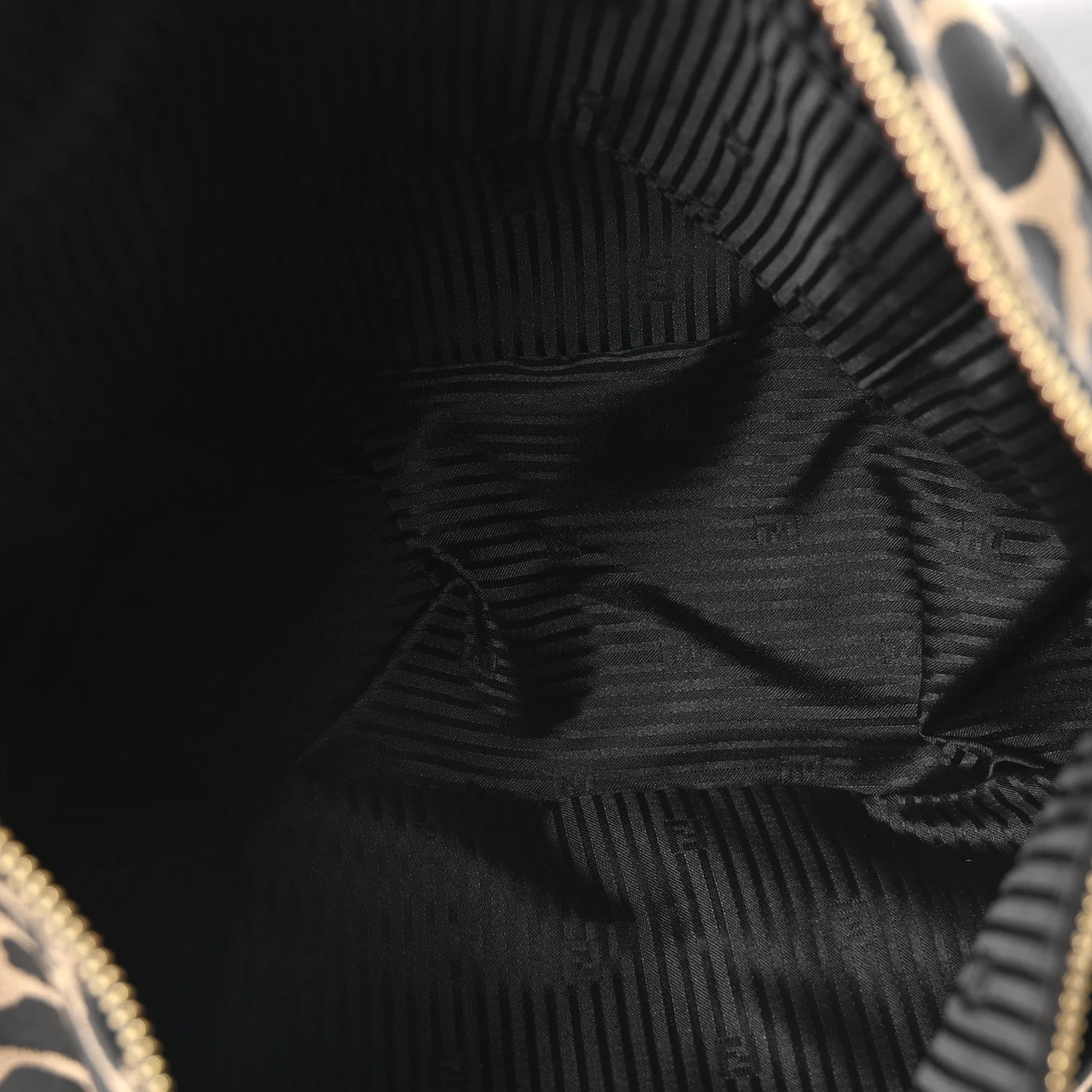 Jacquard Leopard Print Mia Shoulder Bag Taupe Black - Image 5
