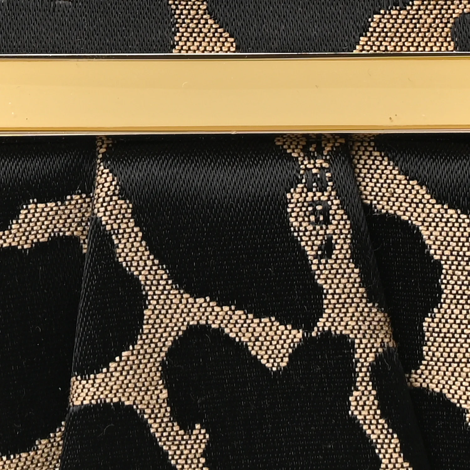 Jacquard Leopard Print Mia Shoulder Bag Taupe Black - Image 8