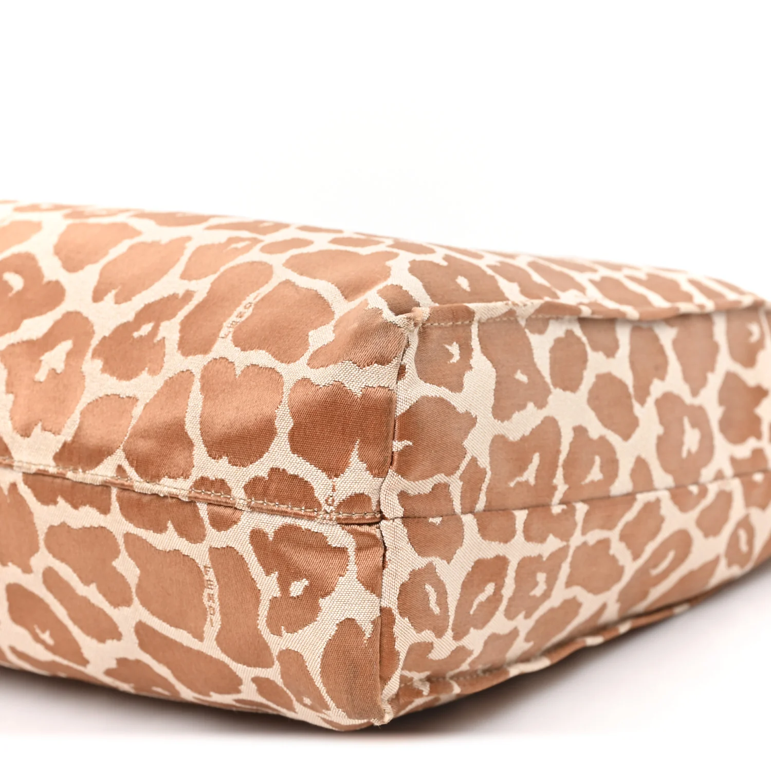 Jacquard Leopard Print Shopping Tote Brown - Image 10