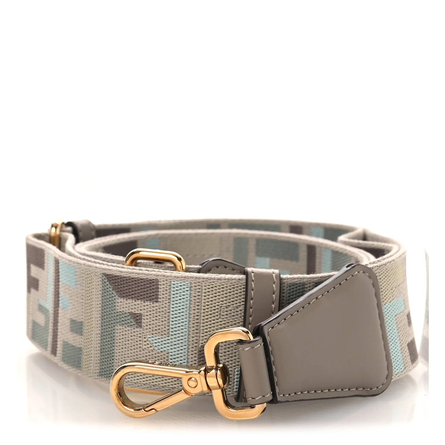 Jacquard Ribbon Vitello King FF Bi-Color Intreccio Adjustable Strap You Grey Multicolor